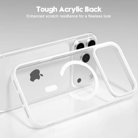 Husa iPhone 17 Pro, Crystal Clear MagSafe, White [1]