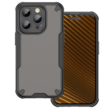 IPHONE 17 PRO - Husă iPhone 17 Pro, Defender Matt, Protecție Anti-Șoc, Black