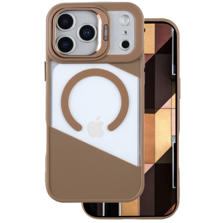 IPHONE 17 PRO MAX - Husă iPhone 17 Pro, Fusion MagSafe, Brown - Protecție Cameră & Stand