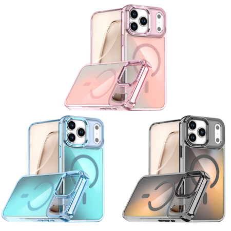 Husa iPhone 17 Pro, Hard PC MagSafe, ShockProof, Colorful Gradient, Caraibe Blue Turcoaz [1]
