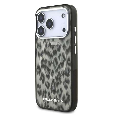 Husa iPhone 17 Pro, Karl Lagerfeld IML Leopard MagSafe, Brown [3]