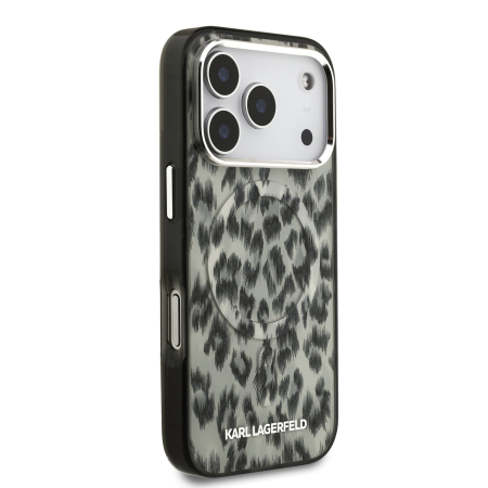 Husa iPhone 17 Pro, Karl Lagerfeld IML Leopard MagSafe, Brown [2]