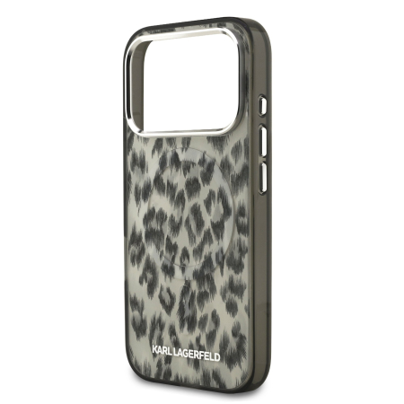 Husa iPhone 17 Pro, Karl Lagerfeld IML Leopard MagSafe, Brown [4]