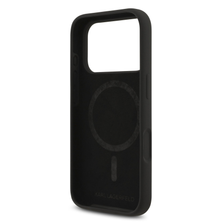 Husa iPhone 17 Pro, Karl Lagerfeld Liquid Silicone Karl and Choupette MagSafe, Black [5]