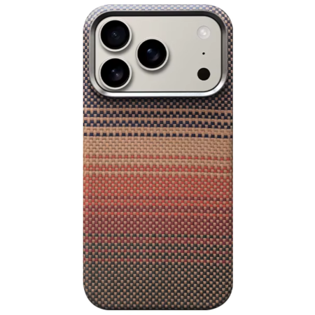 IPHONE 17 PRO - Husa iPhone 17 Pro, Kevlar Aramid Fiber with MagSafe, Orange Sunset