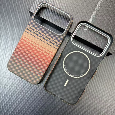Husa iPhone 17 Pro Max, Kevlar Aramid Fiber with MagSafe, Orange Sunset [1]