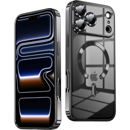 Husa iPhone 17 Pro, Luxury MagSafe, Anti-Shock cu Protectie Lentile Camera, Black [9]