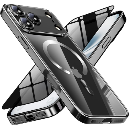 Husa iPhone 17 Pro, Luxury MagSafe, Anti-Shock cu Protectie Lentile Camera, Black [2]