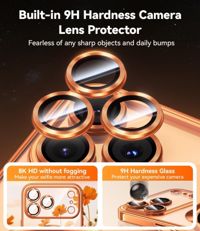 Husa iPhone 17 Pro, Luxury MagSafe Anti-Shock cu Protectie Lentile Camera, Cosmic Orange [1]