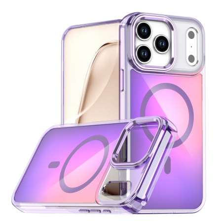 IPHONE 18 PRO MAX - Husa iPhone 17 Pro Max/ 18 Pro Max, Hard PC MagSafe, ShockProof, Colorful Gradient, Purple
