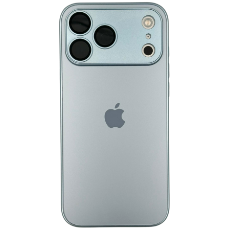 IPHONE 17 PRO MAX - Husa iPhone 17 Pro Max, AG Glass MagSafe, Sticla si Silicon cu Protectie Lentile Camera, Baby Blue - Mat
