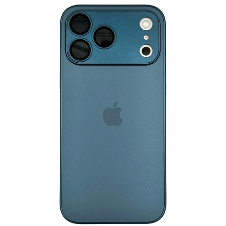 IPHONE 17 PRO MAX - Husa iPhone 17 Pro Max, AG Glass MagSafe, Sticla si Silicon cu Protectie Lentile Camera,Royal Blue - Mat