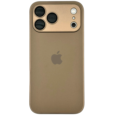 IPHONE 17 PRO MAX - Husa iPhone 17 Pro Max, AG Glass MagSafe, Sticla si Silicon cu Protectie Lentile Camera, Titan Gold - Mat
