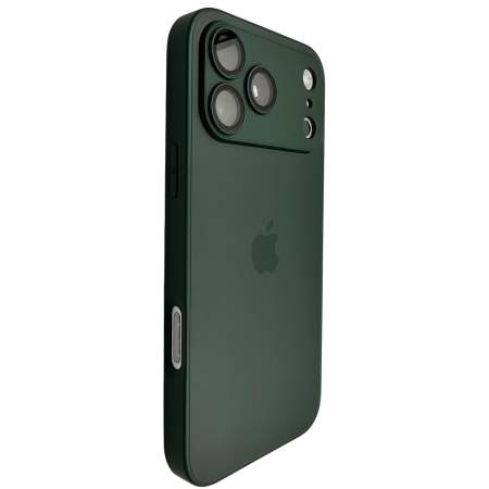 Husa iPhone 17 Pro Max, AG Glass MagSafe, Sticla si Silicon cu Protectie Lentile Camera, Verde Army - Mat [1]