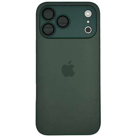HUSE IPHONE - Husa iPhone 17 Pro Max, AG Glass MagSafe, Sticla si Silicon cu Protectie Lentile Camera, Verde Army - Mat