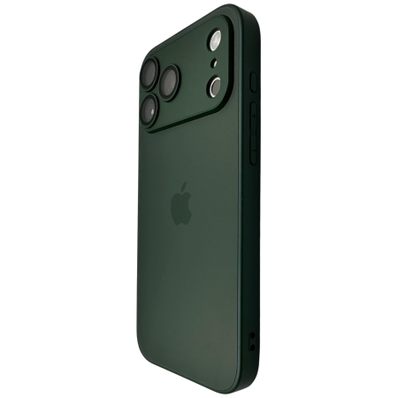 Husa iPhone 17 Pro Max, AG Glass MagSafe, Sticla si Silicon cu Protectie Lentile Camera, Verde Army - Mat [2]