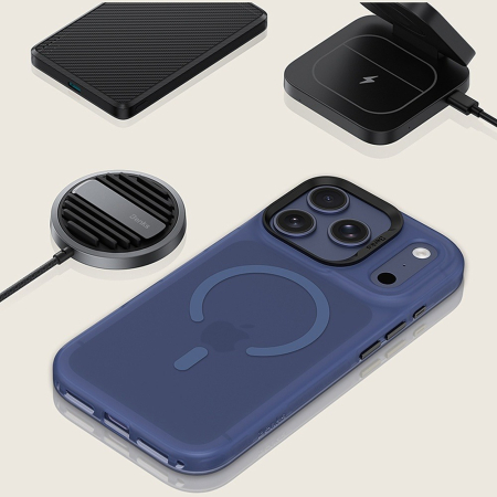 Husa iPhone 17 Pro, Benks MagSafe, Camera Control, Lucid Armor Anti-Fingerprint, Blue [5]