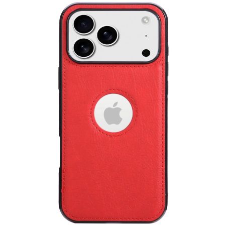 Husa iPhone 17 Pro, Business din Piele, Red [1]