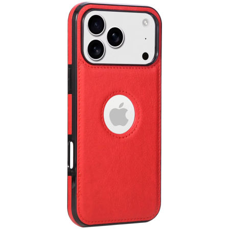 Husa iPhone 17 Pro Max, Business din Piele, Red [2]