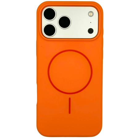 IPHONE 17 PRO MAX - Husa iPhone 17 Pro Max din Silicon cu Microfibra la Interior si MagSafe, Orange