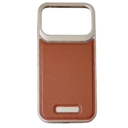 HUSE IPHONE - Husa iPhone 17 Pro Max, Dur Aluminiu si Piele cu MagSafe, Brown