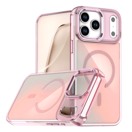 IPHONE 17 PRO MAX - Husa iPhone 17 Pro Max, Hard PC MagSafe, ShockProof, Colorful Gradient, Pink