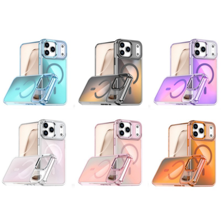 Husa iPhone 17 Pro Max/ 18 Pro Max, Hard PC MagSafe, ShockProof, Colorful Gradient, Purple [5]