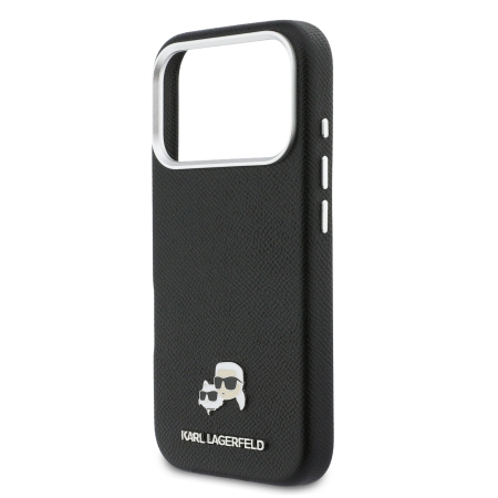 Husa iPhone 17 Pro Max, Karl Lagerfeld PU Karl and Choupette Heads Pins MagSafe, Black [4]