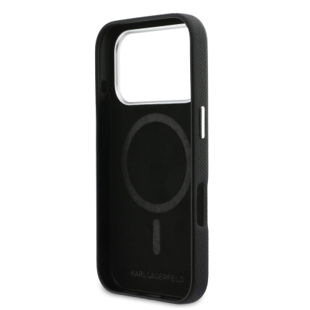 Husa iPhone 17 Pro Max, Karl Lagerfeld PU Karl and Choupette Heads Pins MagSafe, Black [5]