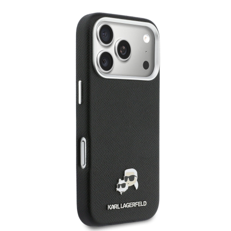 Husa iPhone 17 Pro Max, Karl Lagerfeld PU Karl and Choupette Heads Pins MagSafe, Black [3]