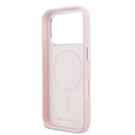 Husa iPhone 17 Pro Max, Karl Lagerfeld PU Karl and Choupette Heads Pins MagSafe, Pink [5]