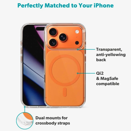 Husa iPhone 17 Pro Max, Lowkey MagSafe, Orange [1]