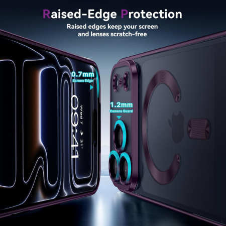 Husa iPhone 17 Pro Max, Luxury MagSafe cu Protectie Lentile Camera si Anti-Shock, Deep Purple [2]