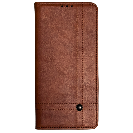 Husa iPhone 17 Pro Max, Piele Tip Carte Smart Seam, Business Class, Brown [1]