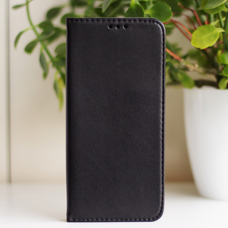 Husa iPhone 17 Pro Max, Piele Tip Carte Smart Smart Magnet, Black [1]