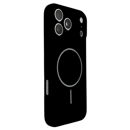 Husa iPhone 17 Pro Max, Silicon cu Protectie Camera, Microfibra la Interior si MagSafe, Black [1]