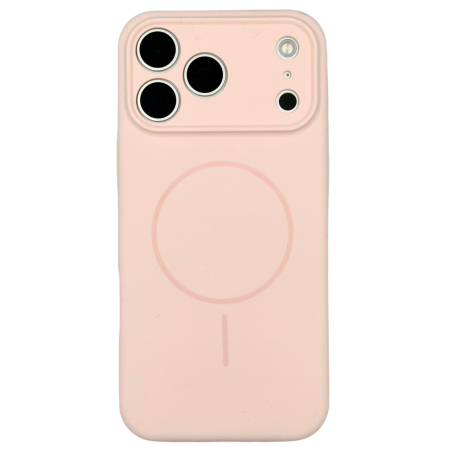 IPHONE 17 PRO MAX - Husa iPhone 17 Pro Max, Silicon cu Protectie Camera, Microfibra la Interior si MagSafe, Pink