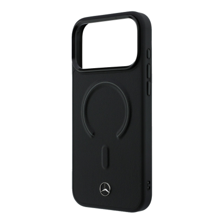 Husa iPhone 17 Pro, Mercedes PU Leather 3D MagSafe, Black [4]