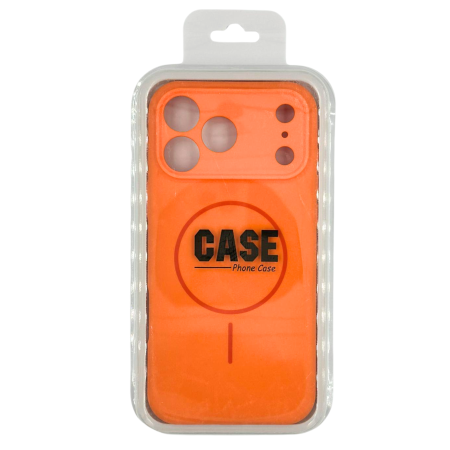 Husa iPhone 17 Pro Max, Silicon cu Protectie Camera, Microfibra la Interior si MagSafe, Orange [5]