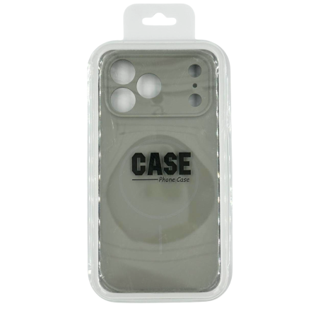 Husa iPhone 17 Pro Max, Silicon cu Protectie Camera, Microfibra la Interior si MagSafe, Gri [5]