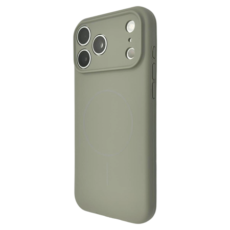 Husa iPhone 17 Pro Max, Silicon cu Protectie Camera, Microfibra la Interior si MagSafe, Gri [2]