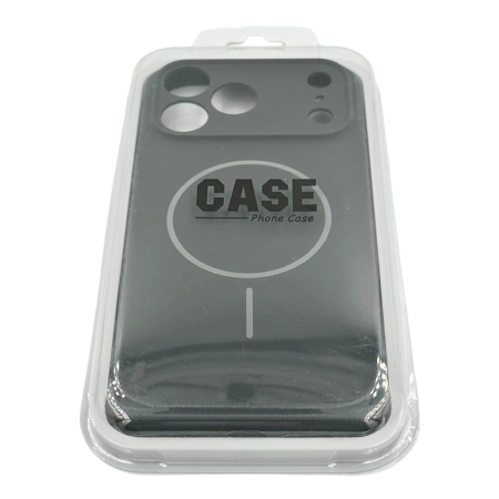 Husa iPhone 17 Pro Max, Silicon cu Protectie Camera, Microfibra la Interior si MagSafe, Gri Antracit [5]