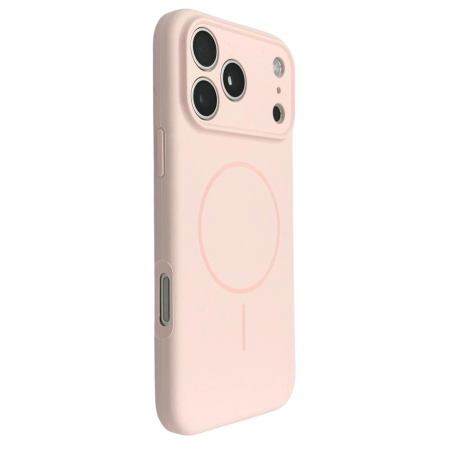 Husa iPhone 17 Pro Max, Silicon cu Protectie Camera, Microfibra la Interior si MagSafe, Pink [3]