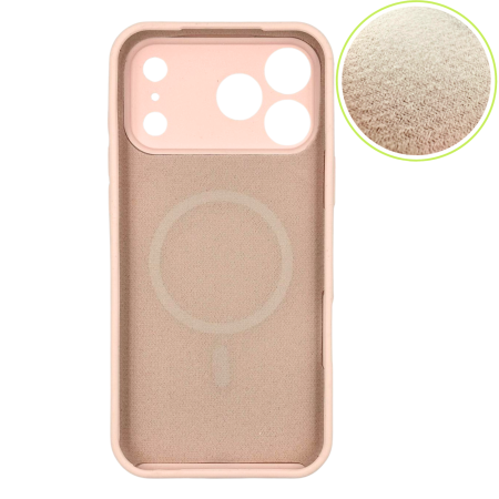 Husa iPhone 17 Pro, Silicon cu Protectie Camera, Microfibra la Interior si MagSafe, Pink [4]