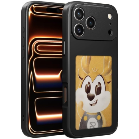 Husa iPhone 17 Pro Max, SmartScreen NFC, cu Protectie Piele Interioara, Black [1]