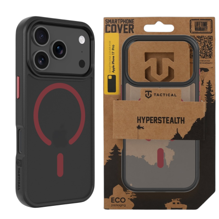 Husa iPhone 17 Pro, Tactical MagForce Hyperstealth, Black / Red [2]