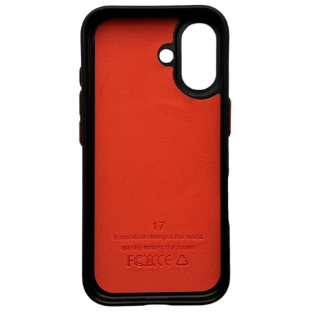 Husa iPhone 17, Silicon Texturat cu Protectie Interioara din Piele si MagSafe, Black [1]