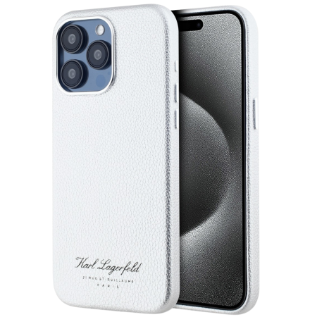 IPHONE 15 PRO MAX - Husa Karl Lagerfeld Grained PU Hotel RSG pentru iPhone 15 Pro Max, Grey