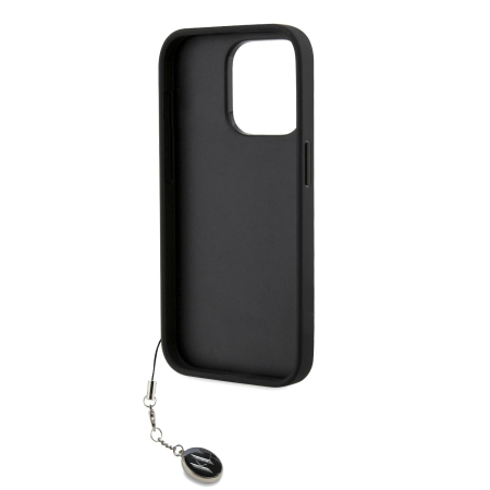 Husa Karl Lagerfeld PU Saffiano Rhinestone Charm pentru iPhone 15 Pro Max, Black [4]