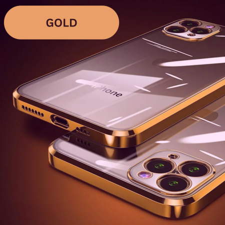 Husa Luxury cu Margini Color pentru iPhone 11 Pro, Gold [1]